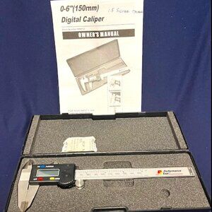 Performance Tool W80152 Digital Caliper 0-6" (150mm) w/Case LCD Screen